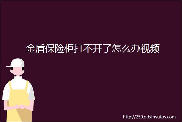 金盾保险柜打不开了怎么办视频