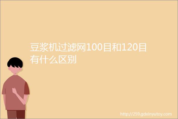 豆浆机过滤网100目和120目有什么区别